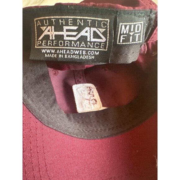 TPC San Antonio Maroon Adjustable Baseball Cap By Ahead Performance Mid Fit - Picture 6 of 6